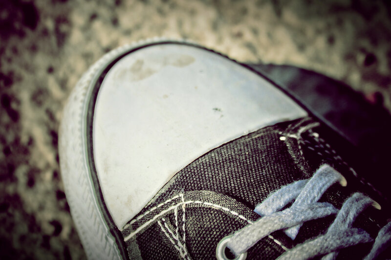 Close-up of Black Sneaker