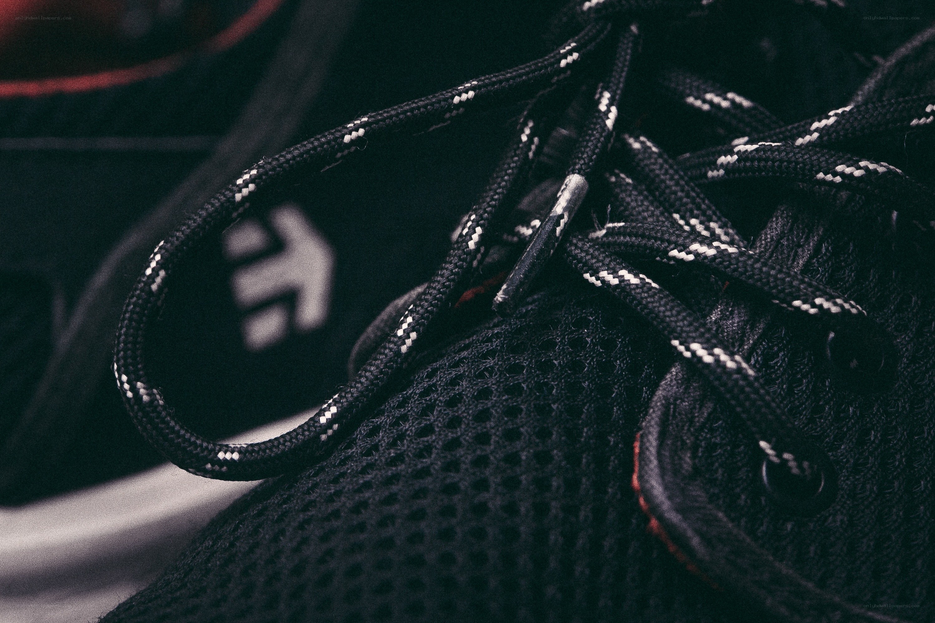 close-up of black sneakers