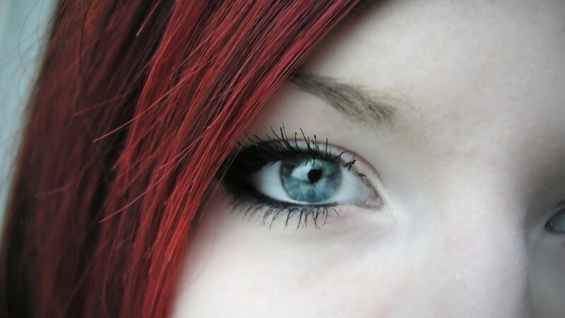 close-up of blue eye