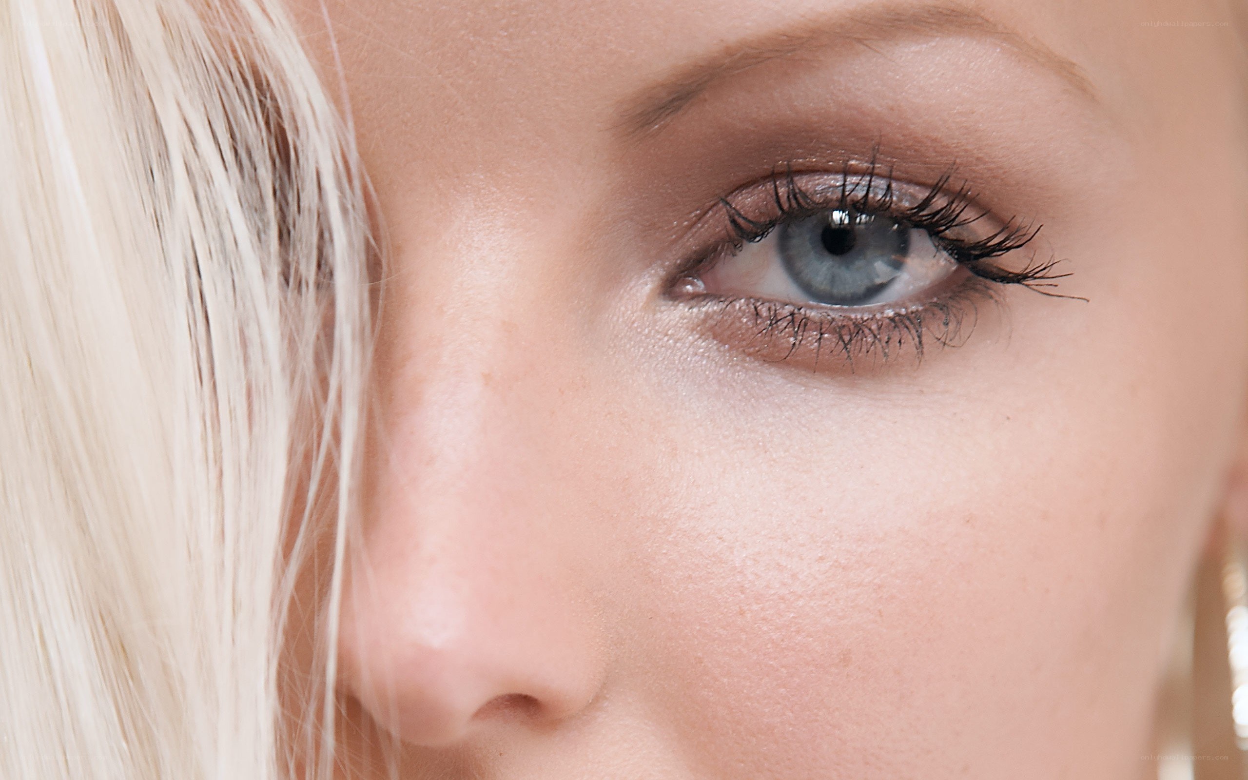 close-up of blue eye