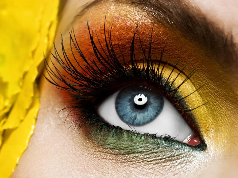 Close-up of Blue Eye — Dramatic, Photograph, Makeup