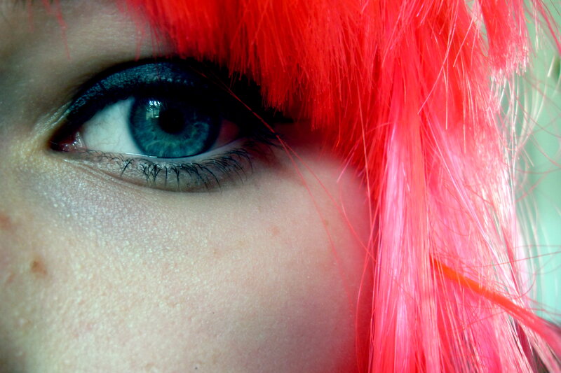 Close-up of Blue Eye — Dramatic, Photograph, Red Hair