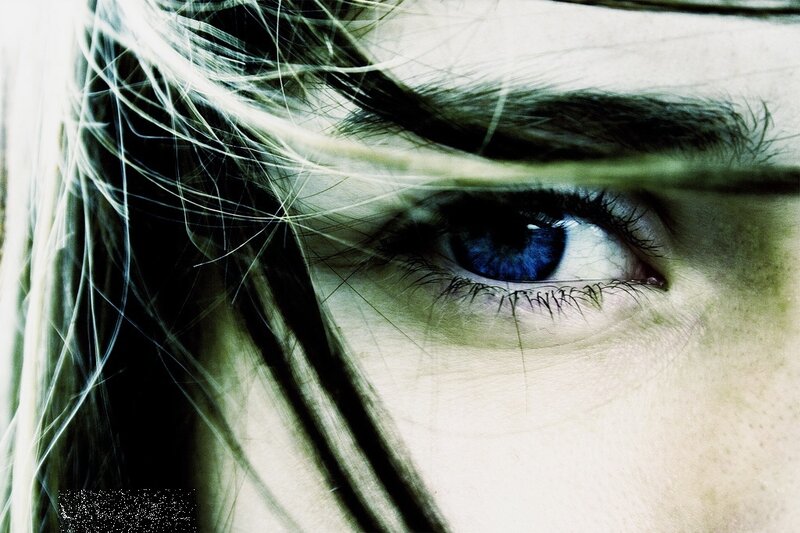 Close-up of Blue Eye — Dramatic