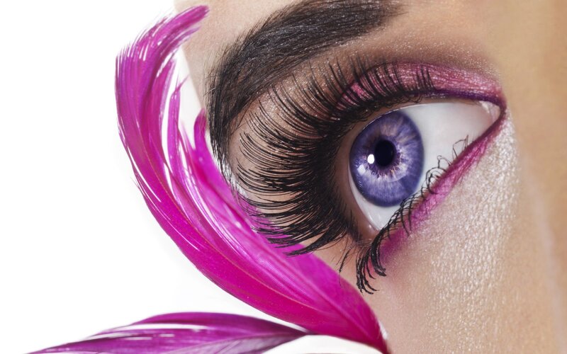 Close-up of Blue Eye — Purple
