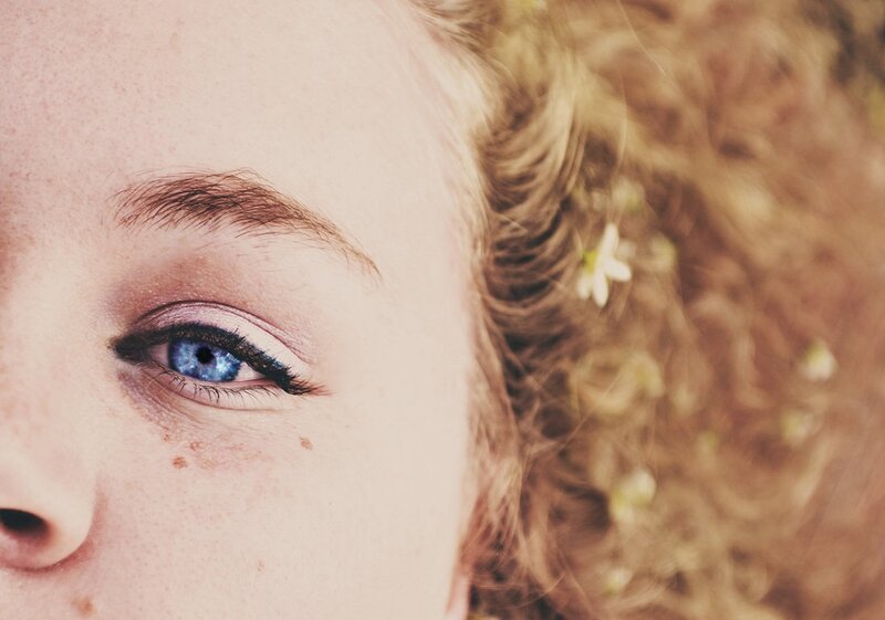 Close-up of Blue Eye — Serene