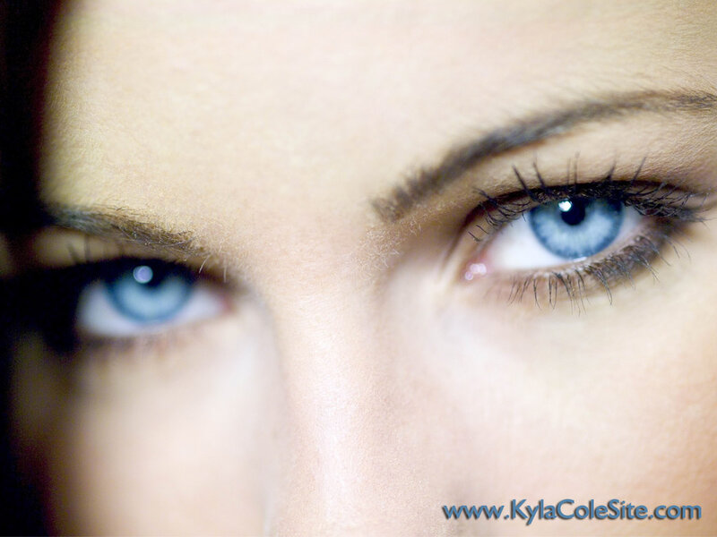close-up of blue eyes