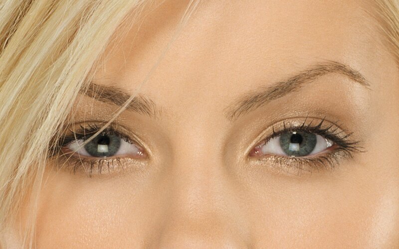 close-up of blue eyes