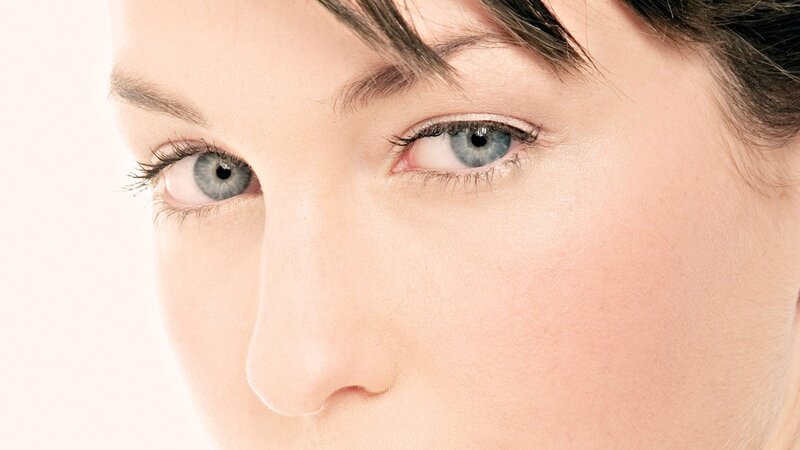 close-up of blue eyes