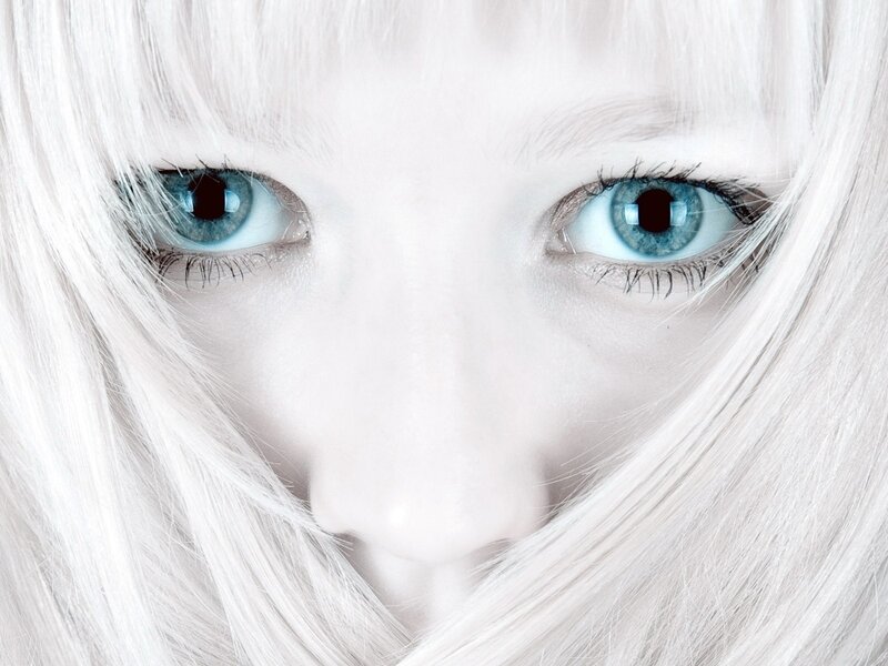 close-up of blue eyes