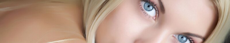 close-up of blue eyes