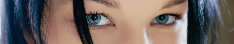 close-up of blue eyes