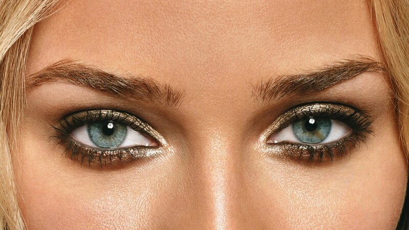 close-up of blue eyes