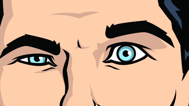 close-up of blue eyes