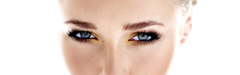 close-up of blue eyes