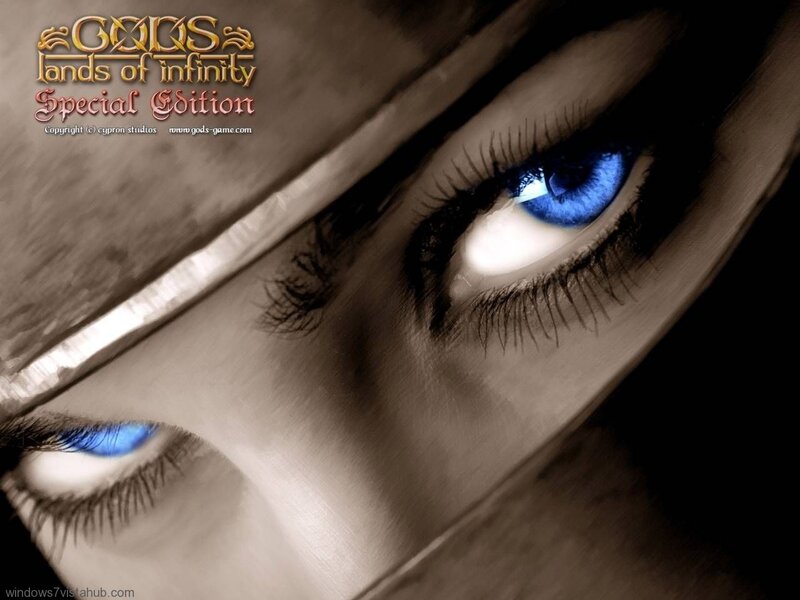 Close-up of Blue Eyes — Dramatic, Digital Art