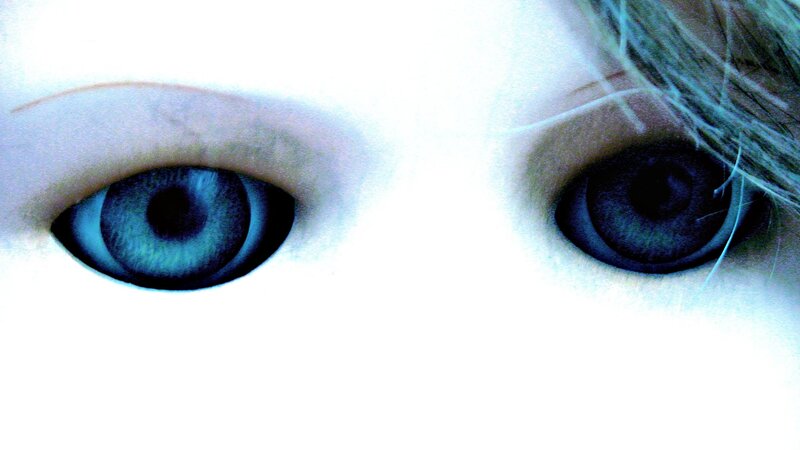 Close-up of Blue Eyes — Dramatic, Photograph, Eyebrows, Hair