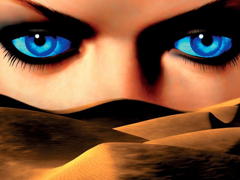 Close-up of Blue Eyes — Dramatic