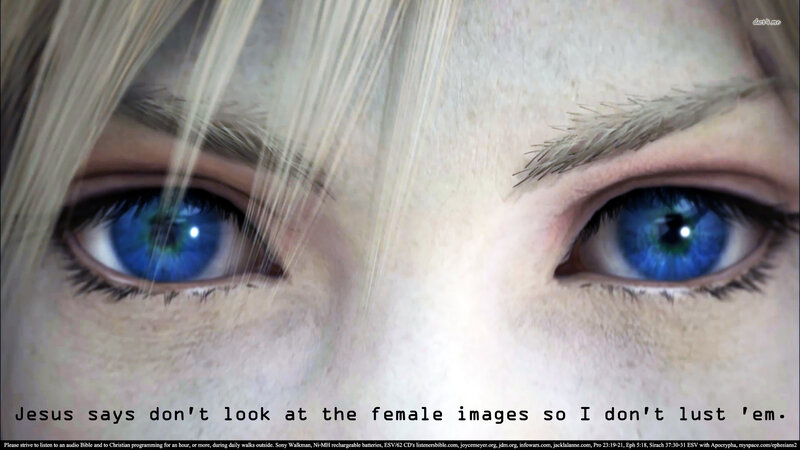 Close-up of Blue Eyes — Intense, 3d Render, Blonde Hair