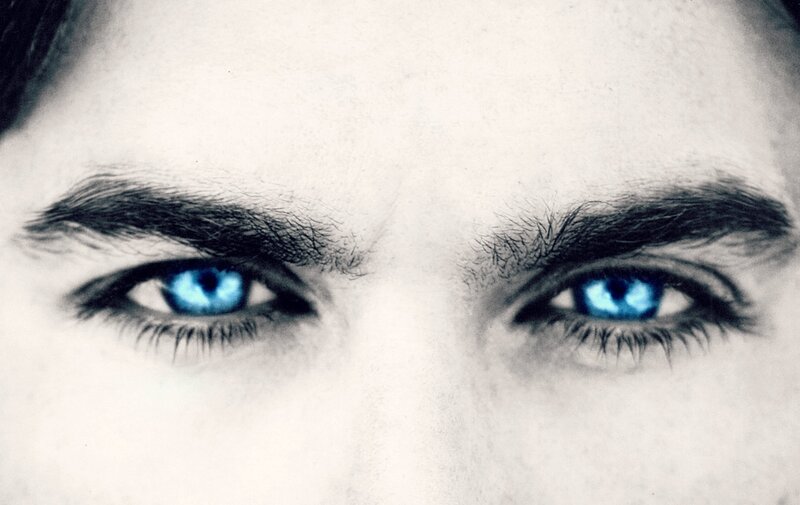Close-up of Blue Eyes — Intense, Photograph, Eyebrows, Skin