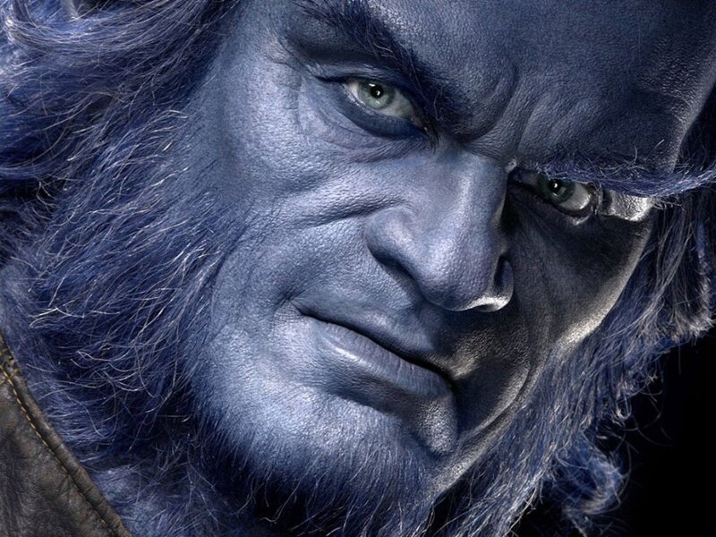 close-up of blue-skinned character