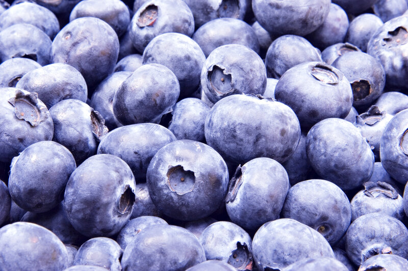 Close-up of Blueberries — Blue, Natural, Photograph