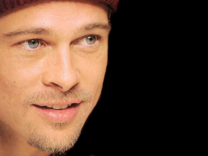 close-up of brad pitt
