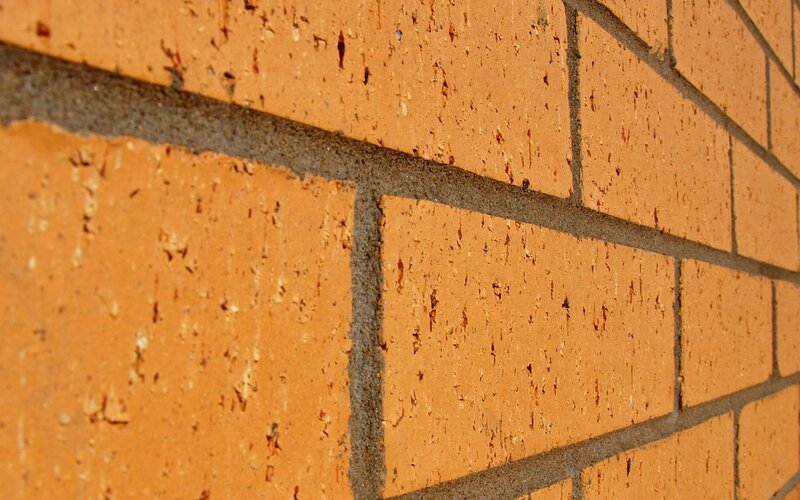 Close-up of Brick Wall — Orange