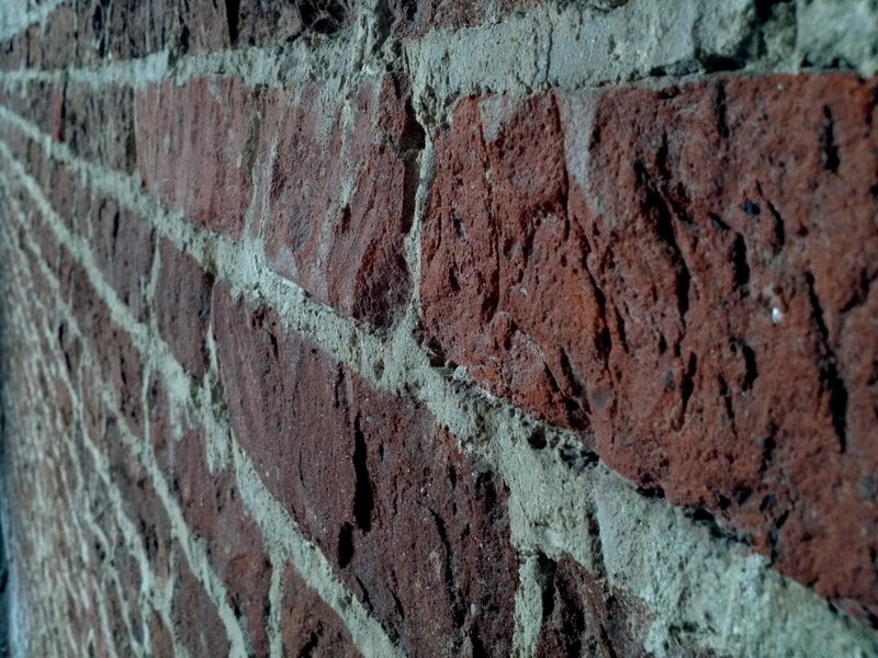 Close-up of Brick Wall — Red, Neutral, Photograph, Bricks