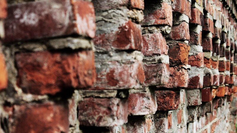 Close-up of Brick Wall — Red