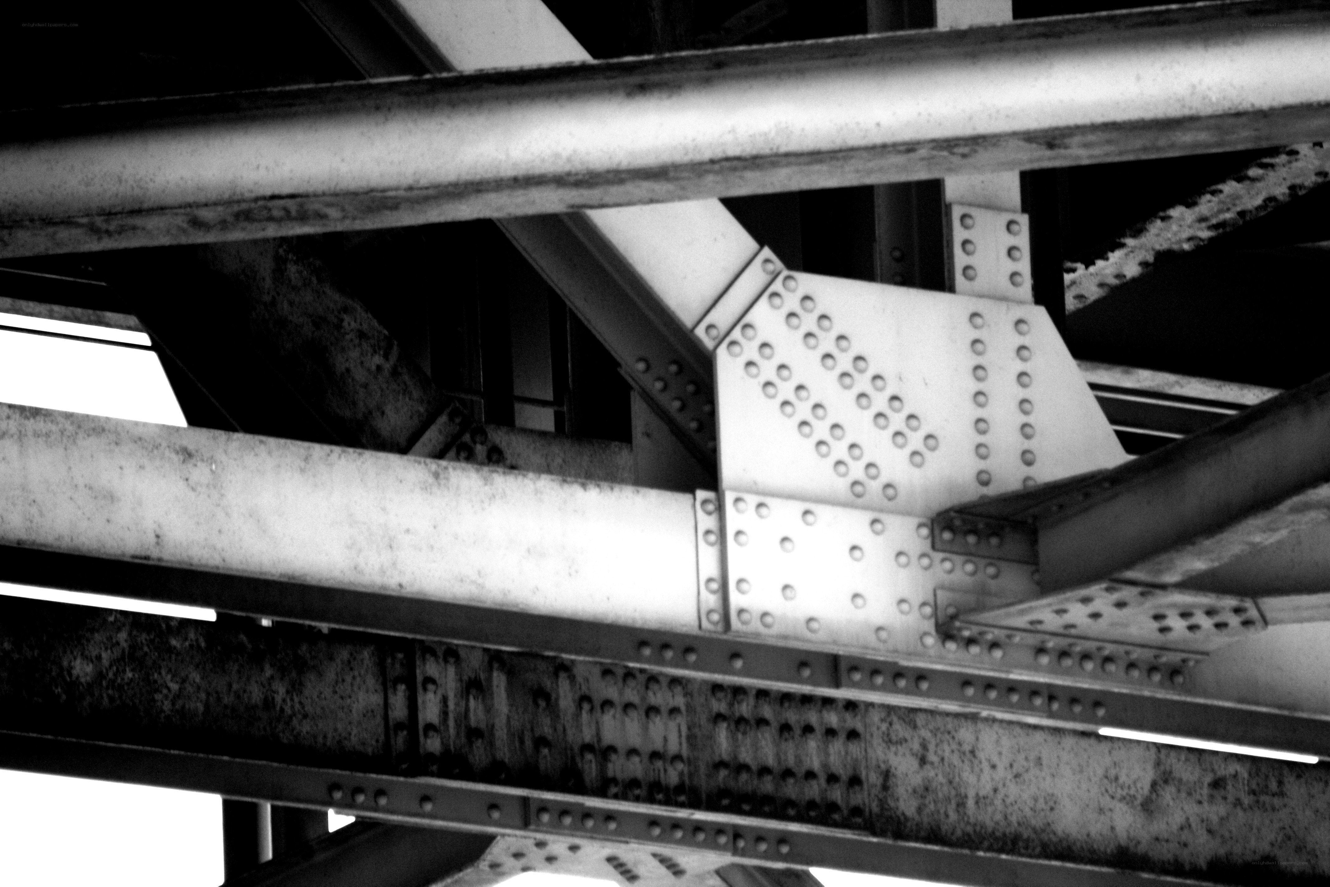 close-up of bridge structure