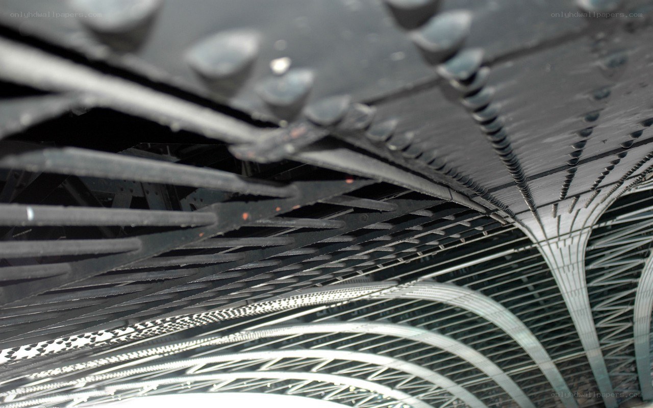 close-up of bridge structure