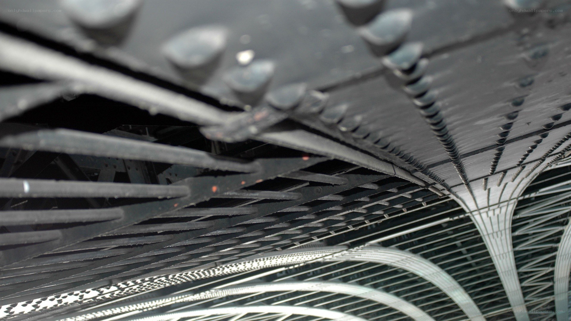 close-up of bridge structure
