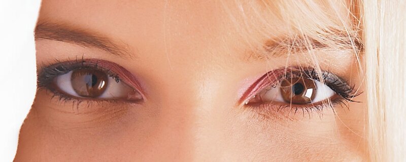 close-up of brown eyes