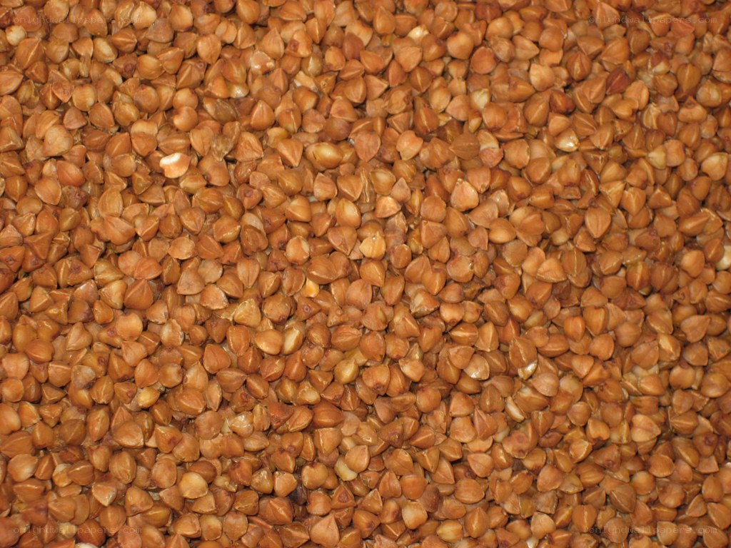 Close-up of buckwheat grains