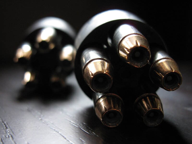 Close-up of bullet casings