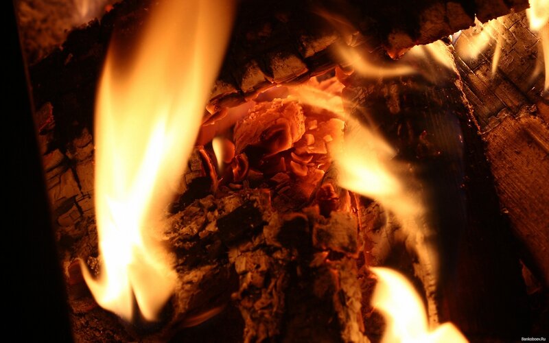 close-up of burning fire