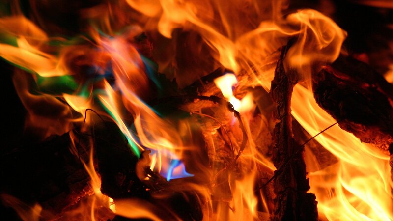 Close-up of Burning Fire — Orange