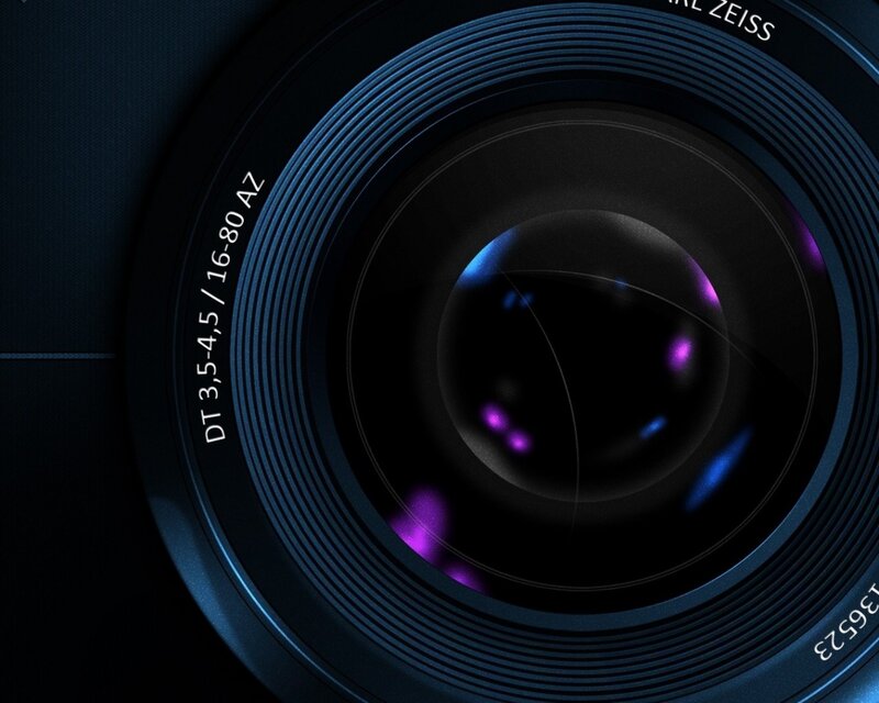 close-up of camera lens