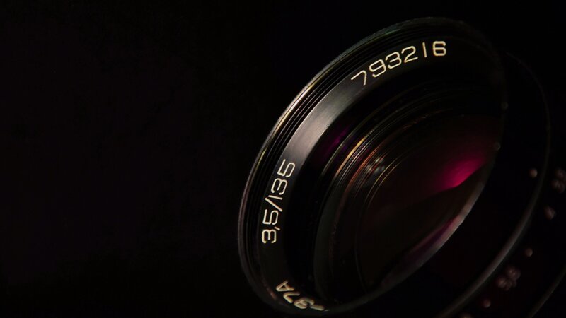 close-up of camera lens