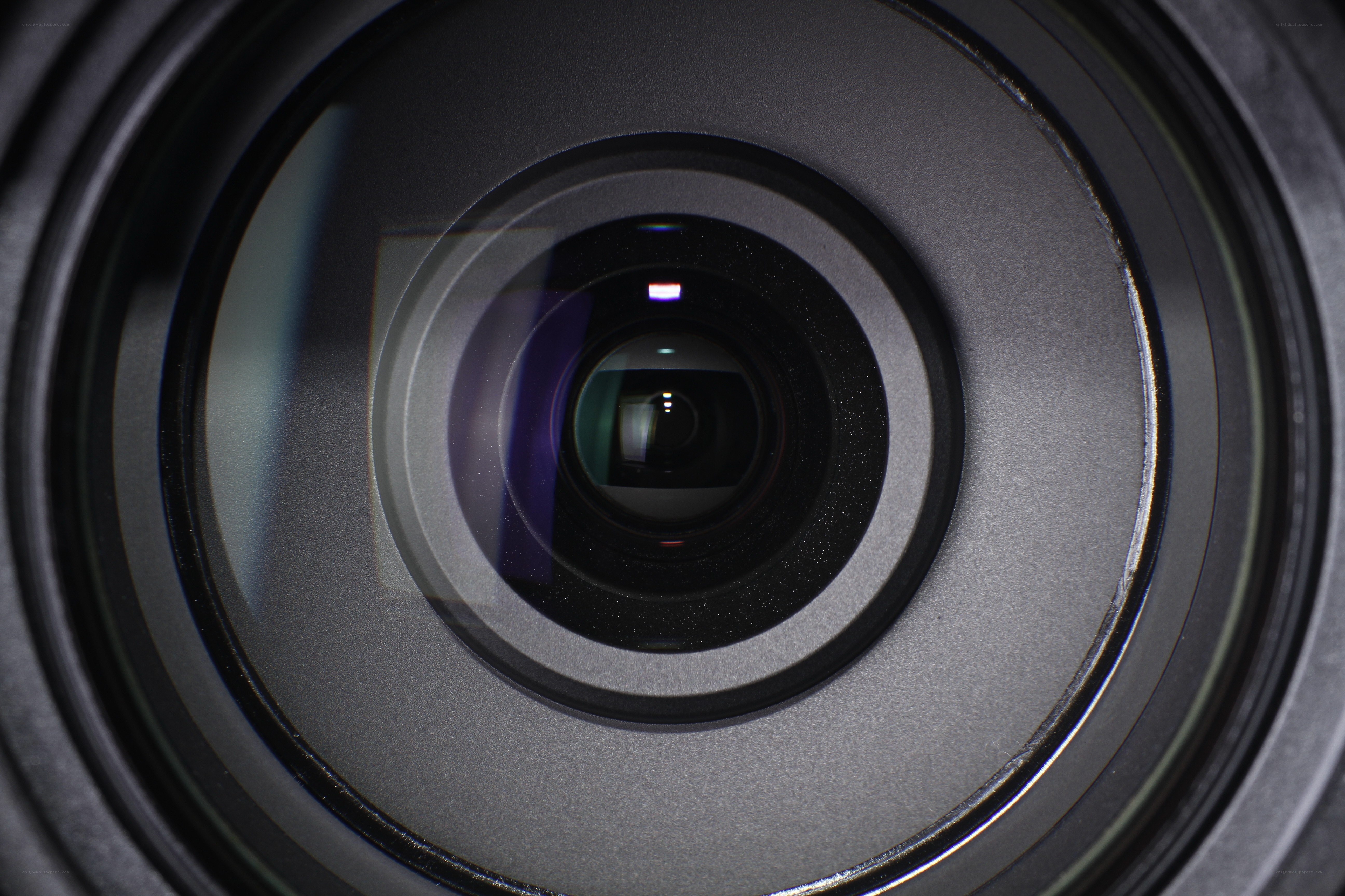 close-up of camera lens