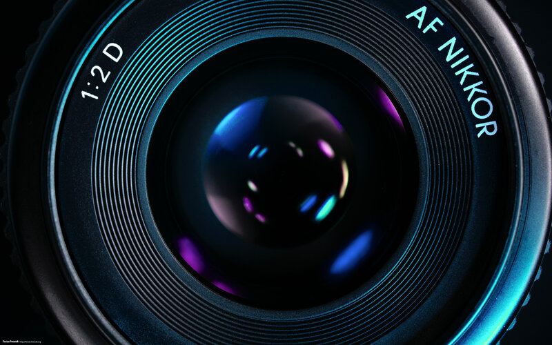 Close-up of Camera Lens — Black, Dramatic