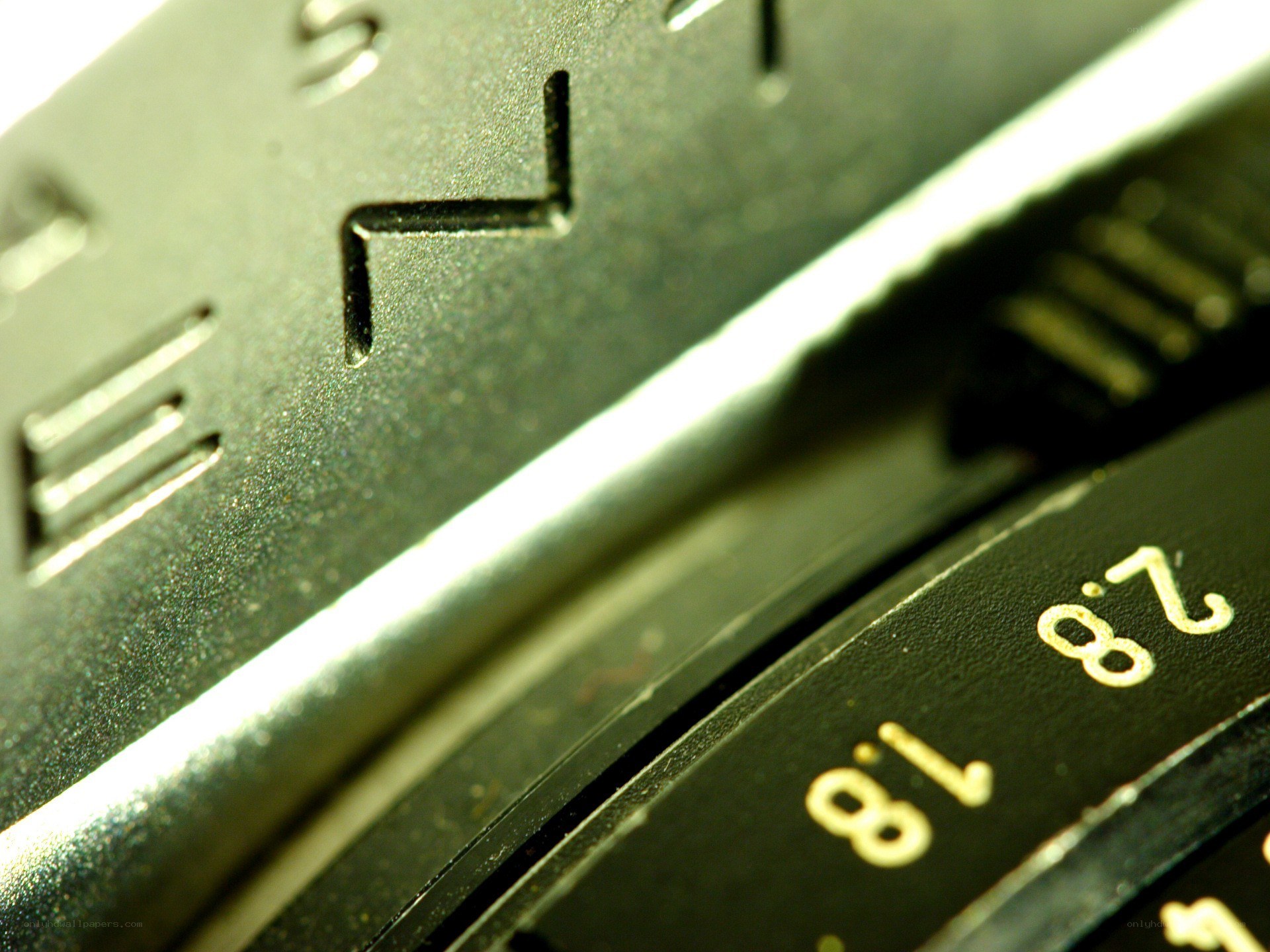 close-up of camera lens settings