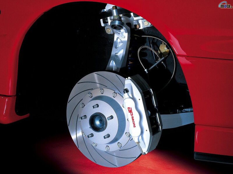 close-up of car brake system