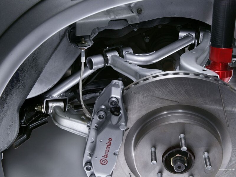 close-up of car brake system