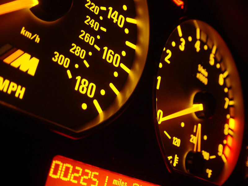 close-up of car dashboard