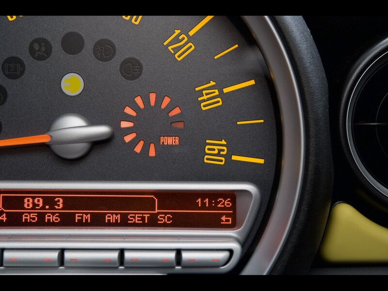 close-up of car dashboard