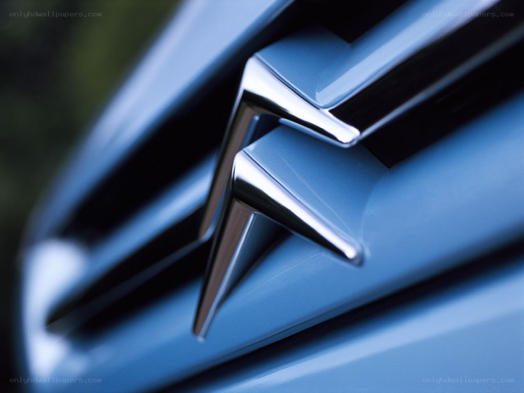 close-up of car emblem