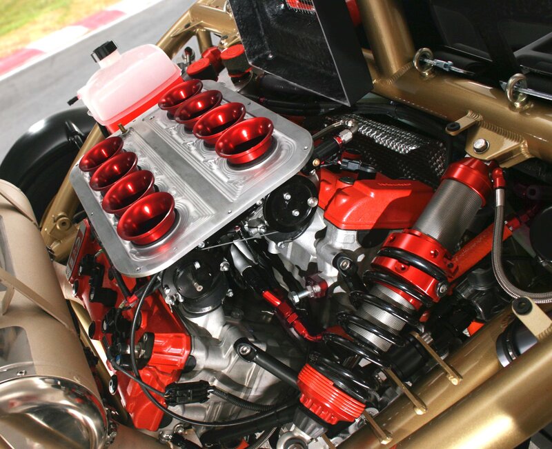 close-up of car engine