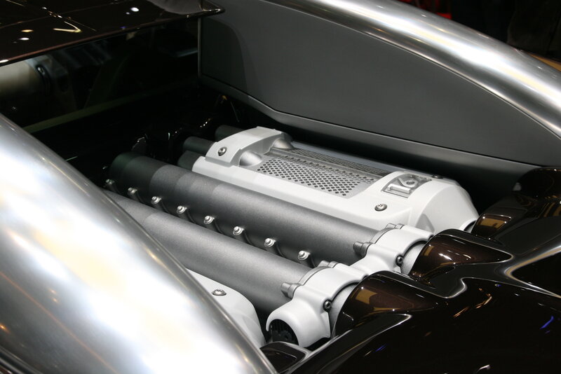 Close-up of car engine