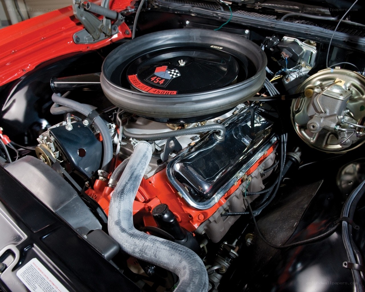 close-up of car engine